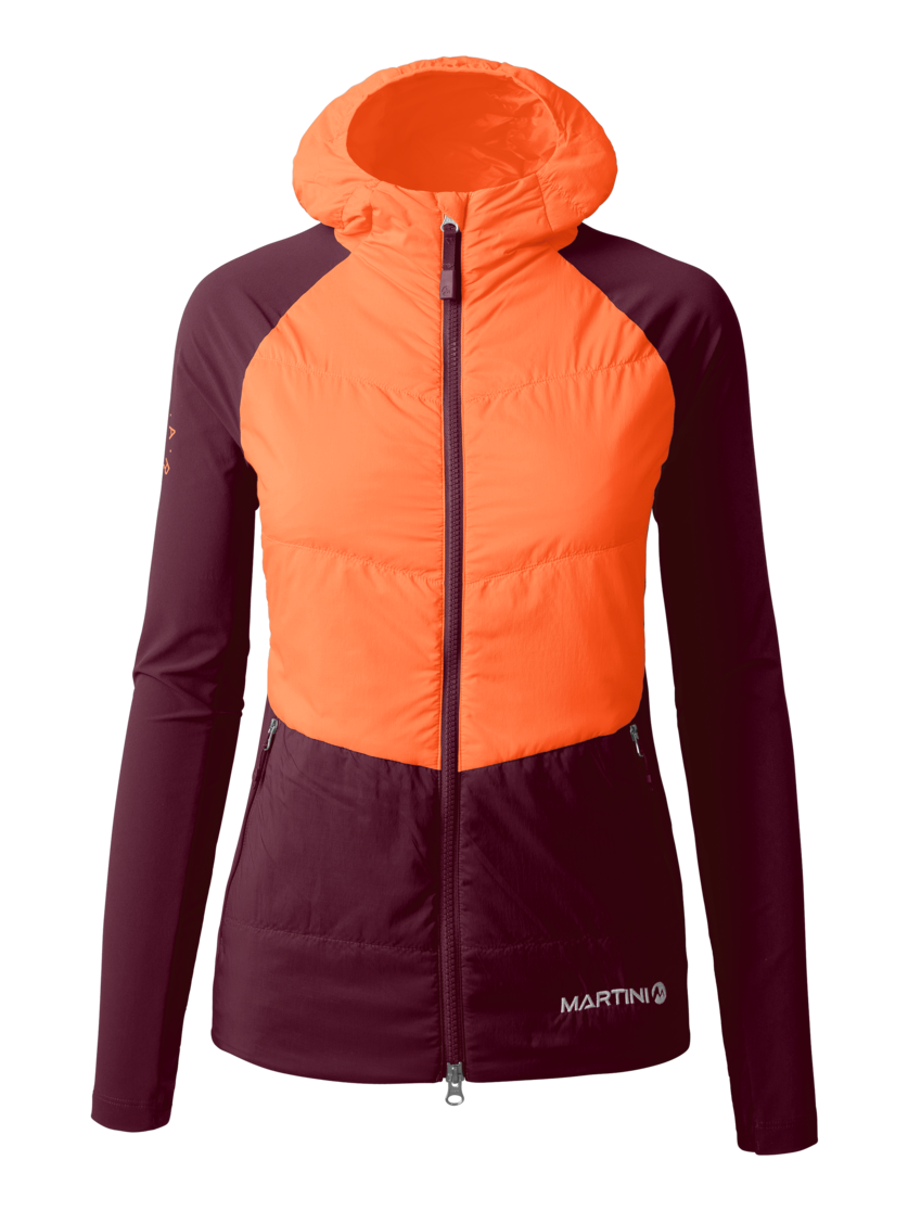 Martini Sportswear - HIGHVENTURE Hybrid Jacket G-Loft® W - Hybrid jackets in mango-fairy tale - front view - Women