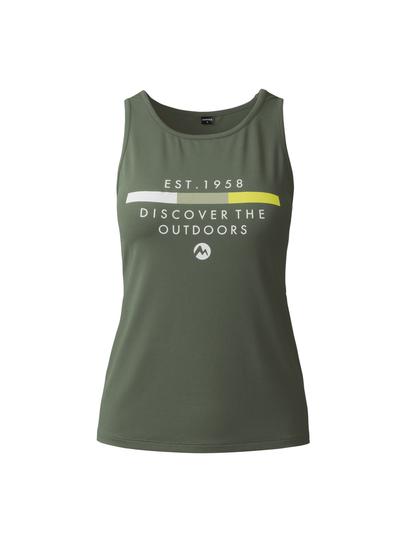 Martini Sportswear - ALPMATE Sleeveless Shirt Straight W - Tops in mosstone - Vorderansicht - Damen