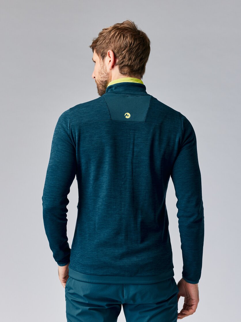 Martini Sportswear - TREKTECH Midlayer Jacket M - Midlayers in mosstone-greenery - rear view model - Men