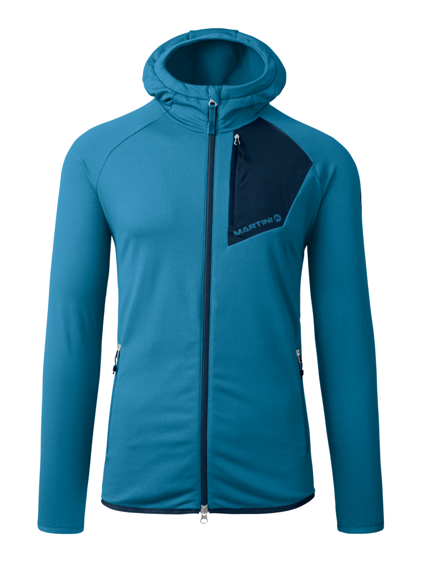 Martini Sportswear - HIGHVENTURE Midlayer Jacket M - Pile in horizon-true navy - vista frontale - Uomo