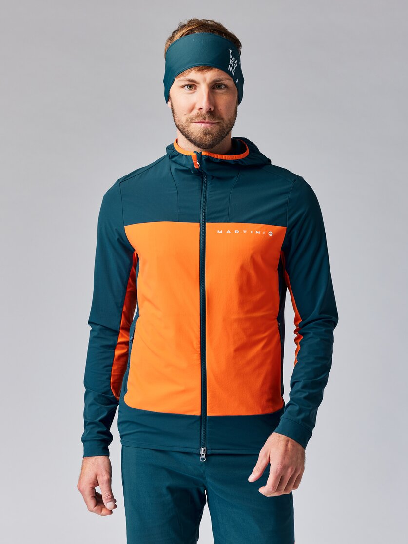 Martini Sportswear - ALPMATE Midlayer Jacket M - Midlayers in mosstone-black - front view model - Men