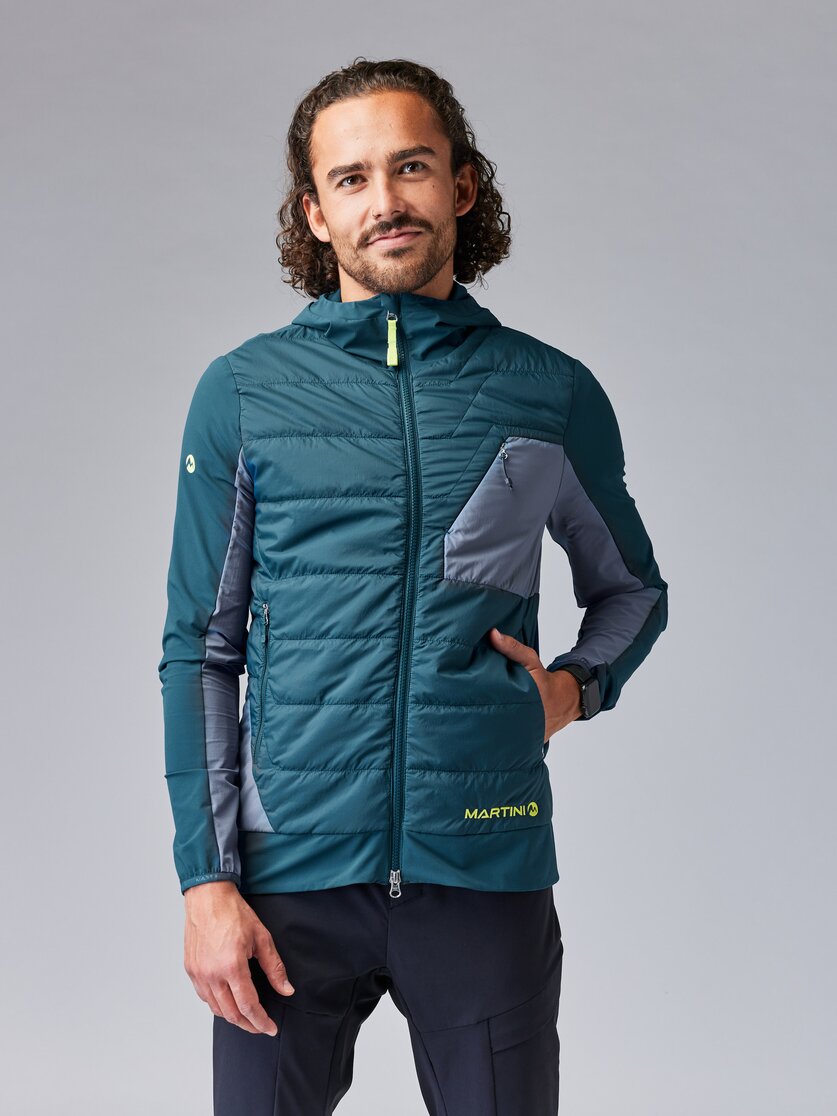 Martini Sportswear - HIGHVENTURE Hybrid Jacket Primaloft® Gold M - Giacche ibride in mosstone-greenery - vista frontale modello - Uomo