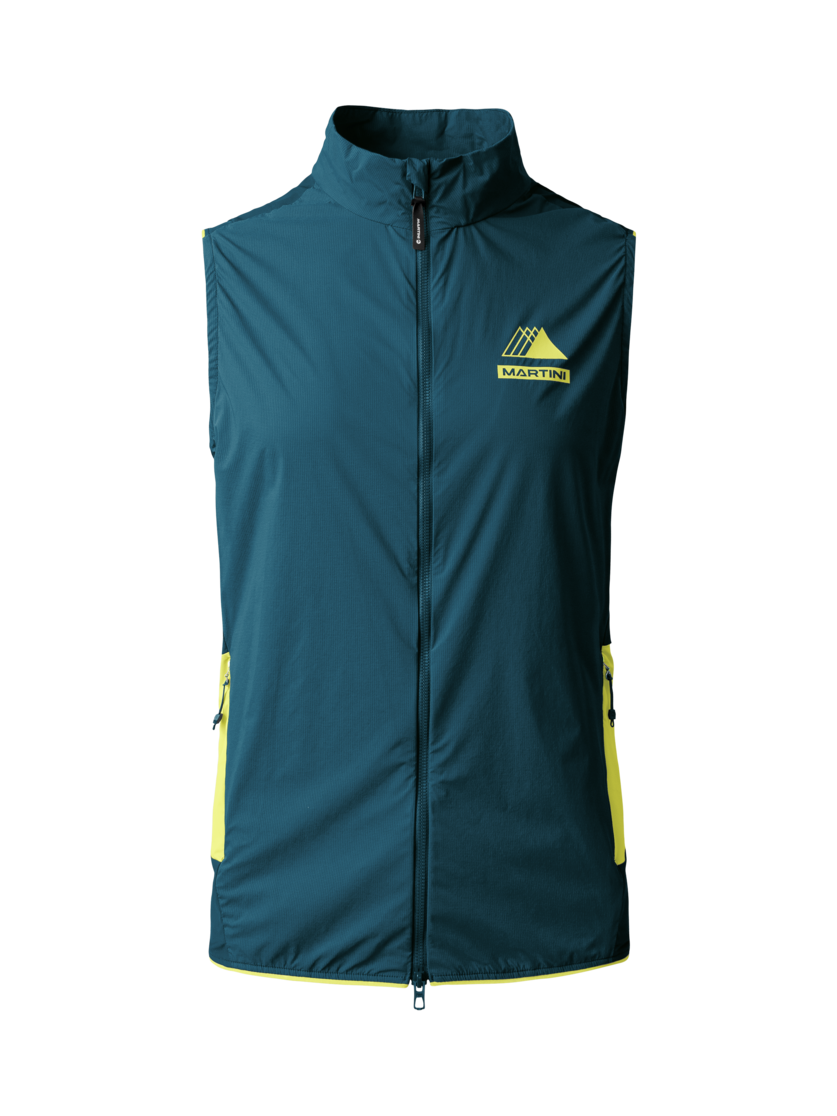 Martini Sportswear - PACEMAKER Hybrid Vest M - Gilet in poseidon-greenery - vista frontale - Uomo