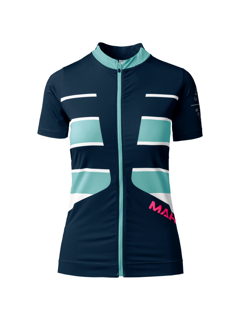 Martini Sportswear - FLOWTRAIL Zip Shirt Dynamic W - T-Shirts in true navy-skylight - Vorderansicht - Damen