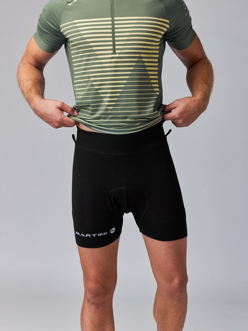 Martini Sportswear - FLOWTRAIL Clip In Shorts M - Kurze Hosen in black - Vorderansicht Model - Herren