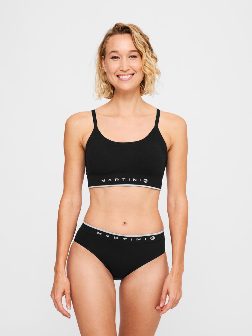 Martini Sportswear - Wanted Top Seamless W - Sport BHs in black - Vorderansicht Model - Damen