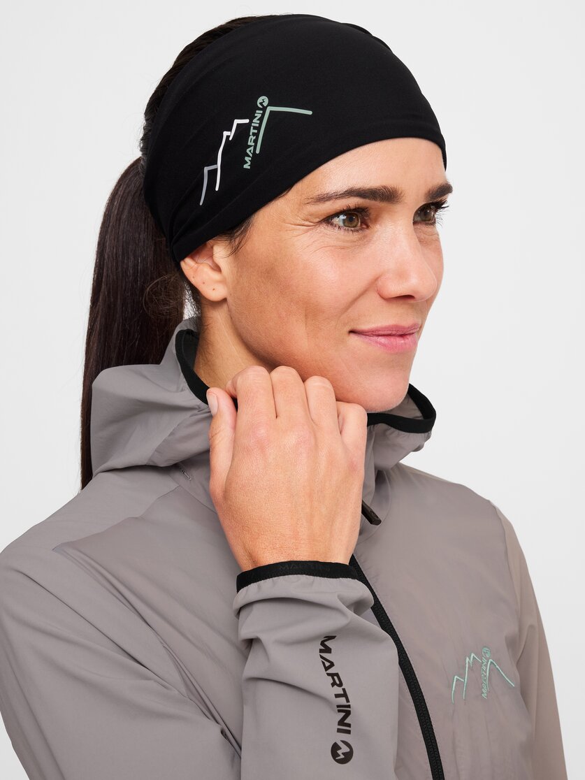 Martini Sportswear - Hillclimb Hairband W - Haarbänder in black-ibiza blue - Vorderansicht Model - Damen