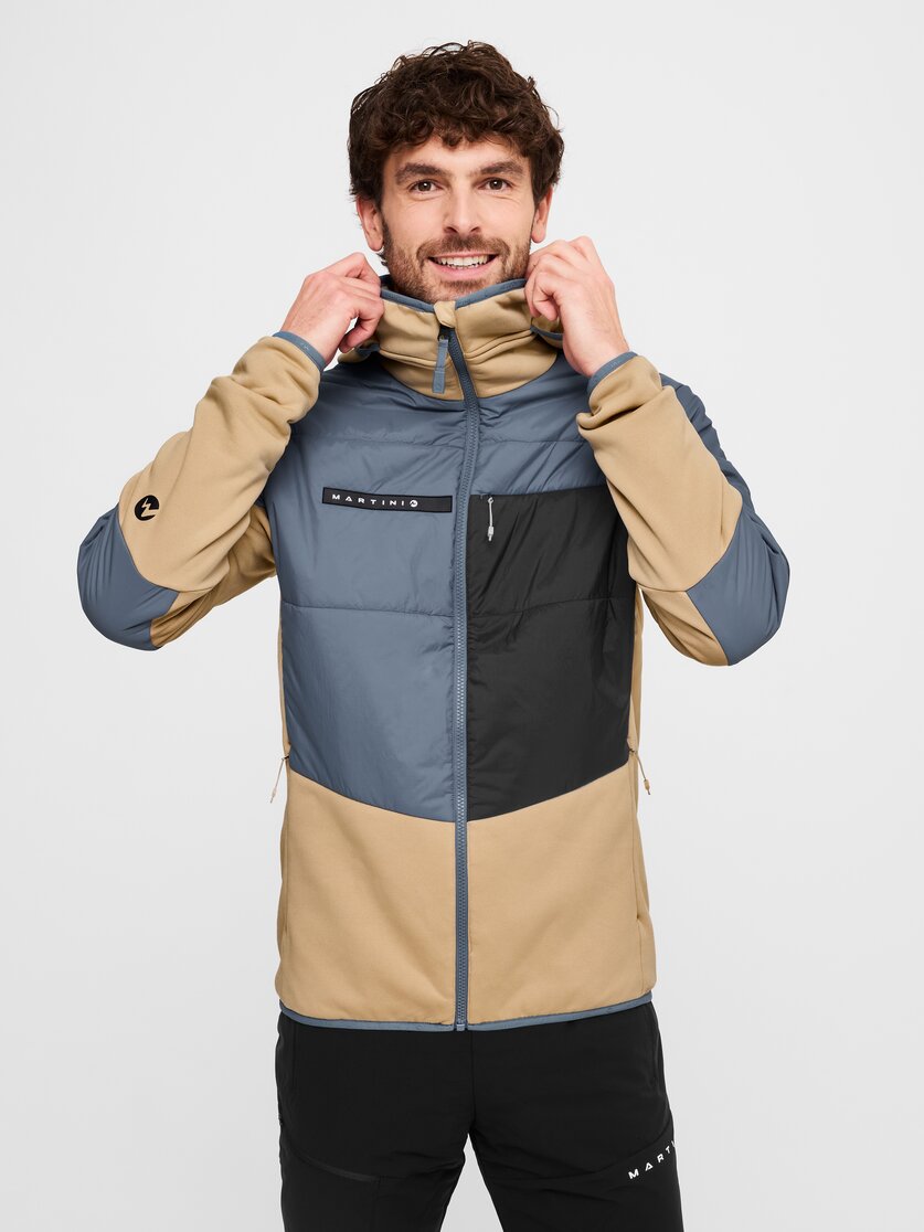 Martini Sportswear - Yalca Hybrid Jacket Primaloft®M - Giacche ibride in moon-desert - vista frontale modello - Uomo