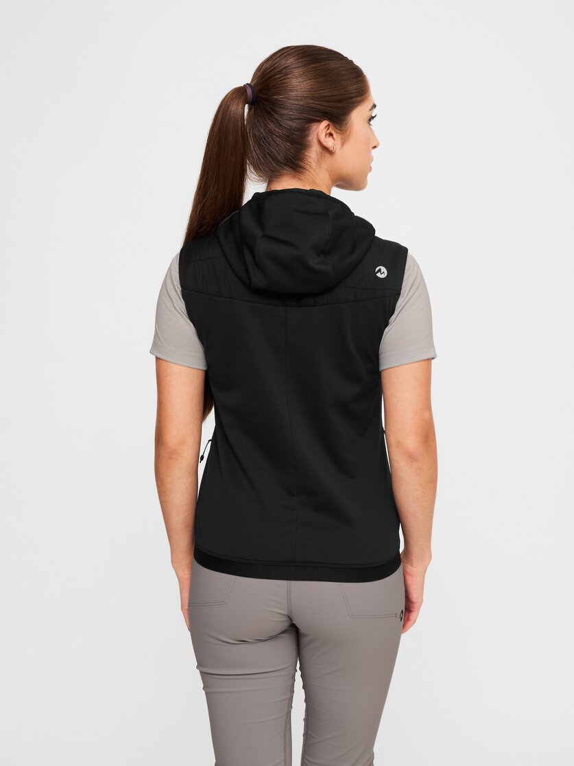 Martini Sportswear - Alpmate IN Hybrid Hooded Vest W - Westen in black - Rückansicht Model - Damen
