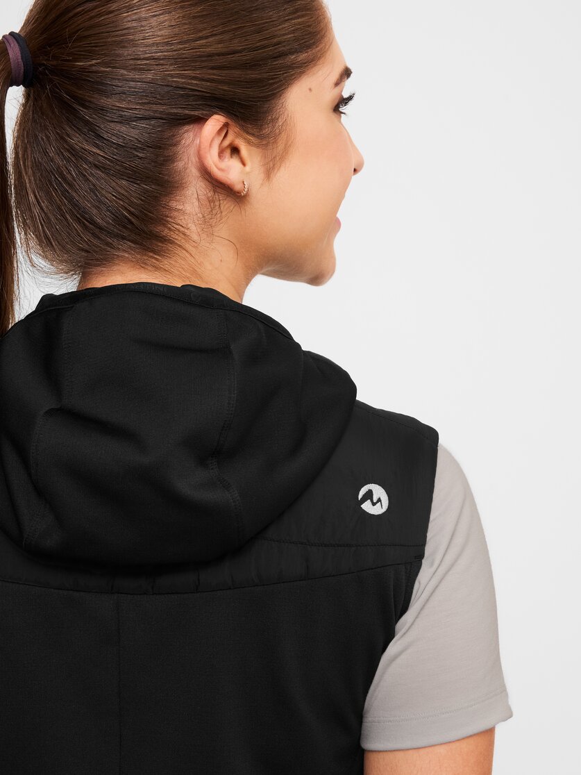 Martini Sportswear - Alpmate IN Hybrid Hooded Vest W - Westen in black - Detail 1 - Damen