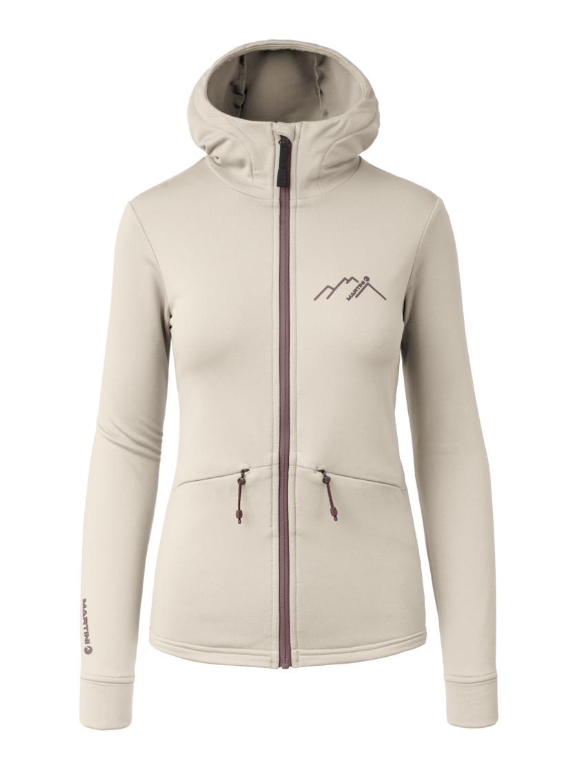 Martini Sportswear - Alpmate ML Hooded Jacket W - Midlayers in off white-clay - Vorderansicht - Damen