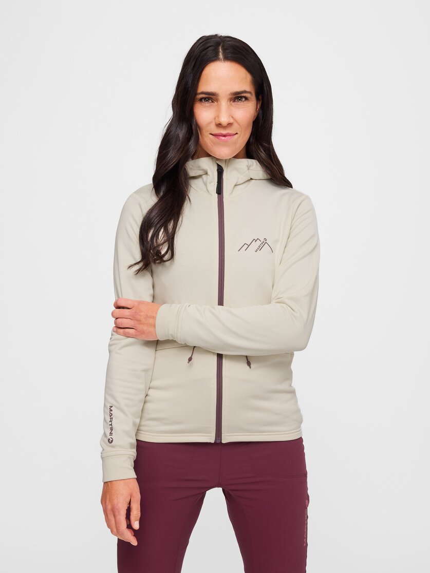 Martini Sportswear - Alpmate ML Hooded Jacket W - Midlayers in black-white - Vorderansicht Model - Damen