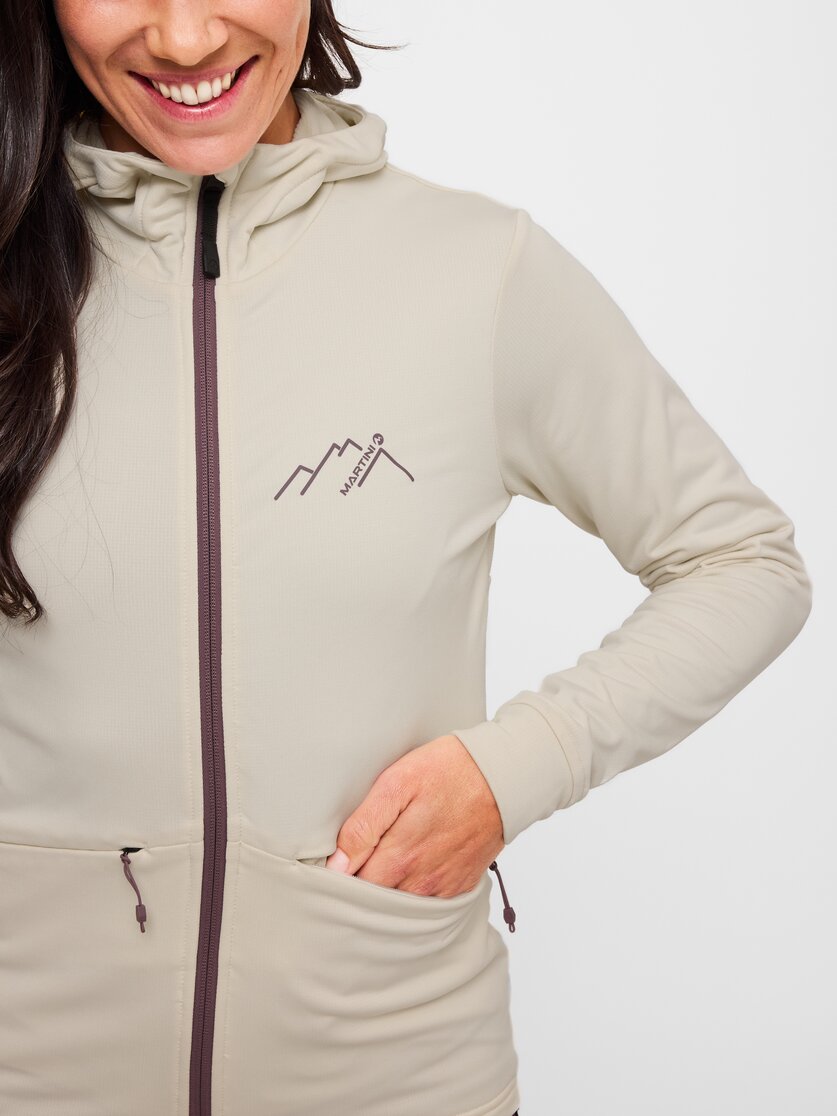 Martini Sportswear - Alpmate ML Hooded Jacket W - Midlayers in black-white - Detail 1 - Damen