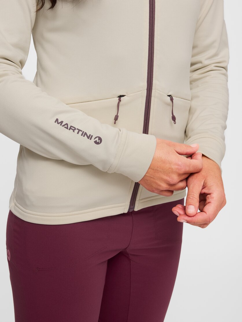 Martini Sportswear - Alpmate ML Hooded Jacket W - Midlayers in black-white - Detail 3 - Damen