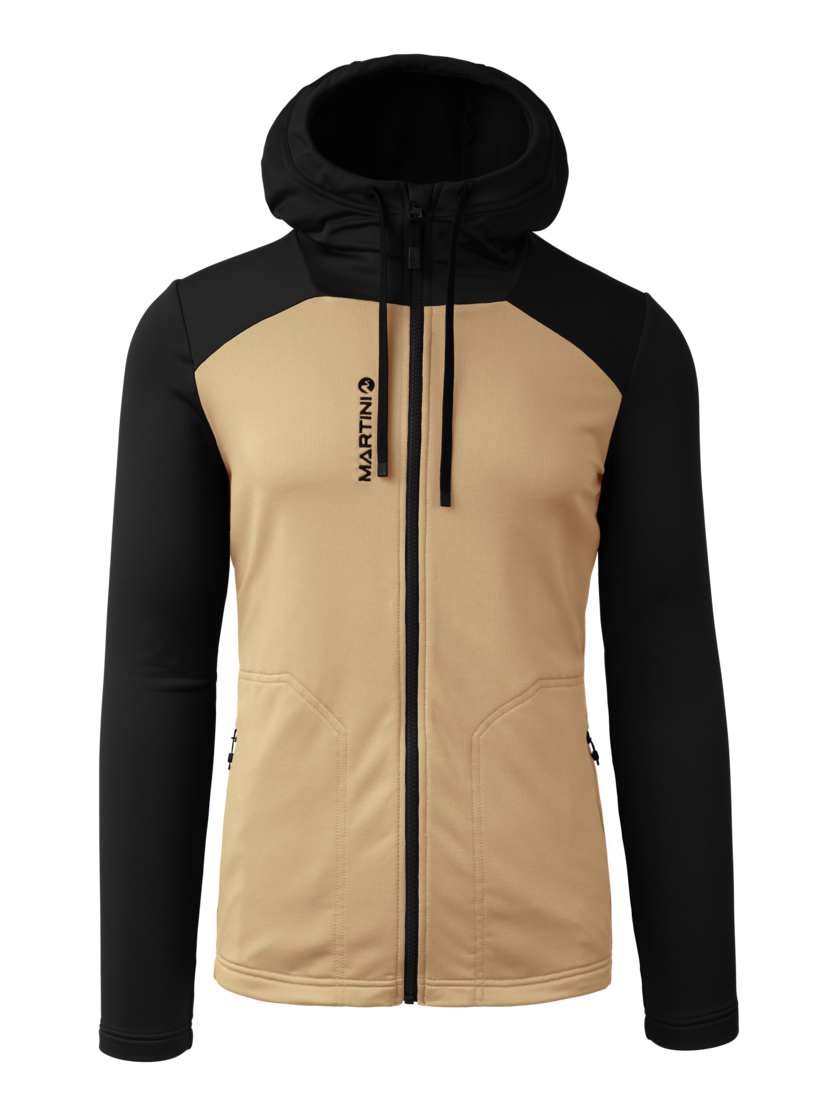 Martini Sportswear - Alpmate ML Hooded Jacket M  - Midlayers in sandstone-black - Vorderansicht - Herren