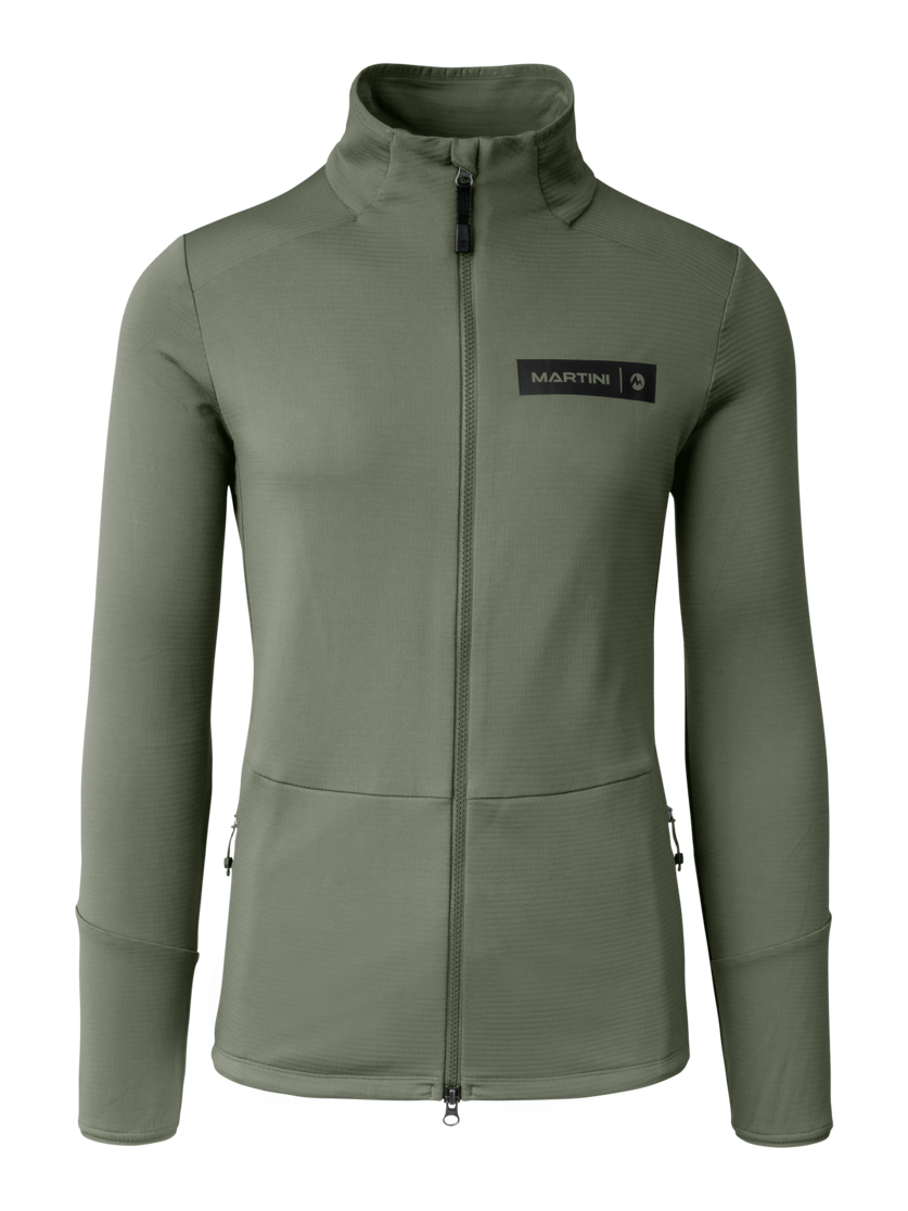 Martini Sportswear - Argon Midlayer Jacket M - Fleecejacke in mosstone - Vorderansicht - Herren