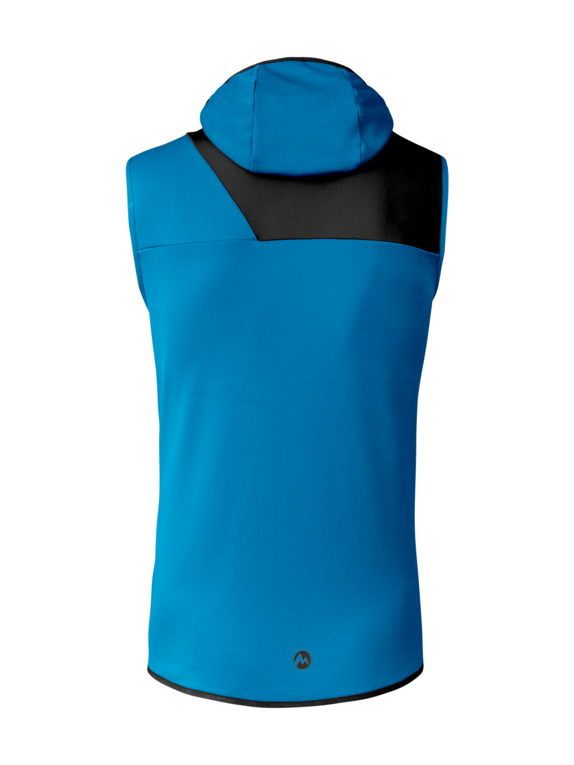 Martini Sportswear - Firstline Hybrid Vest Primaloft® M - Outdoor vests in imperial-black - rear view - Men