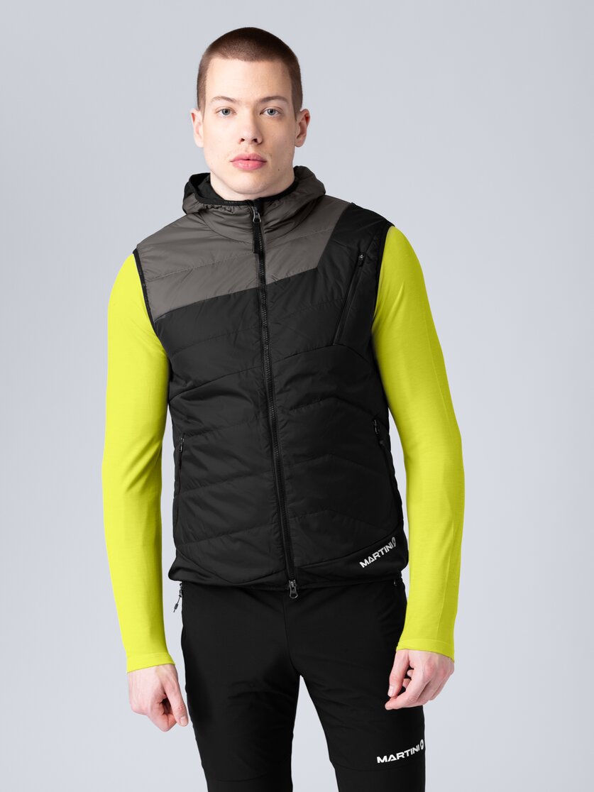 Martini Sportswear - Firstline Hybrid Vest Primaloft® M - Outdoor vests in seaport-lava - front view model - Men