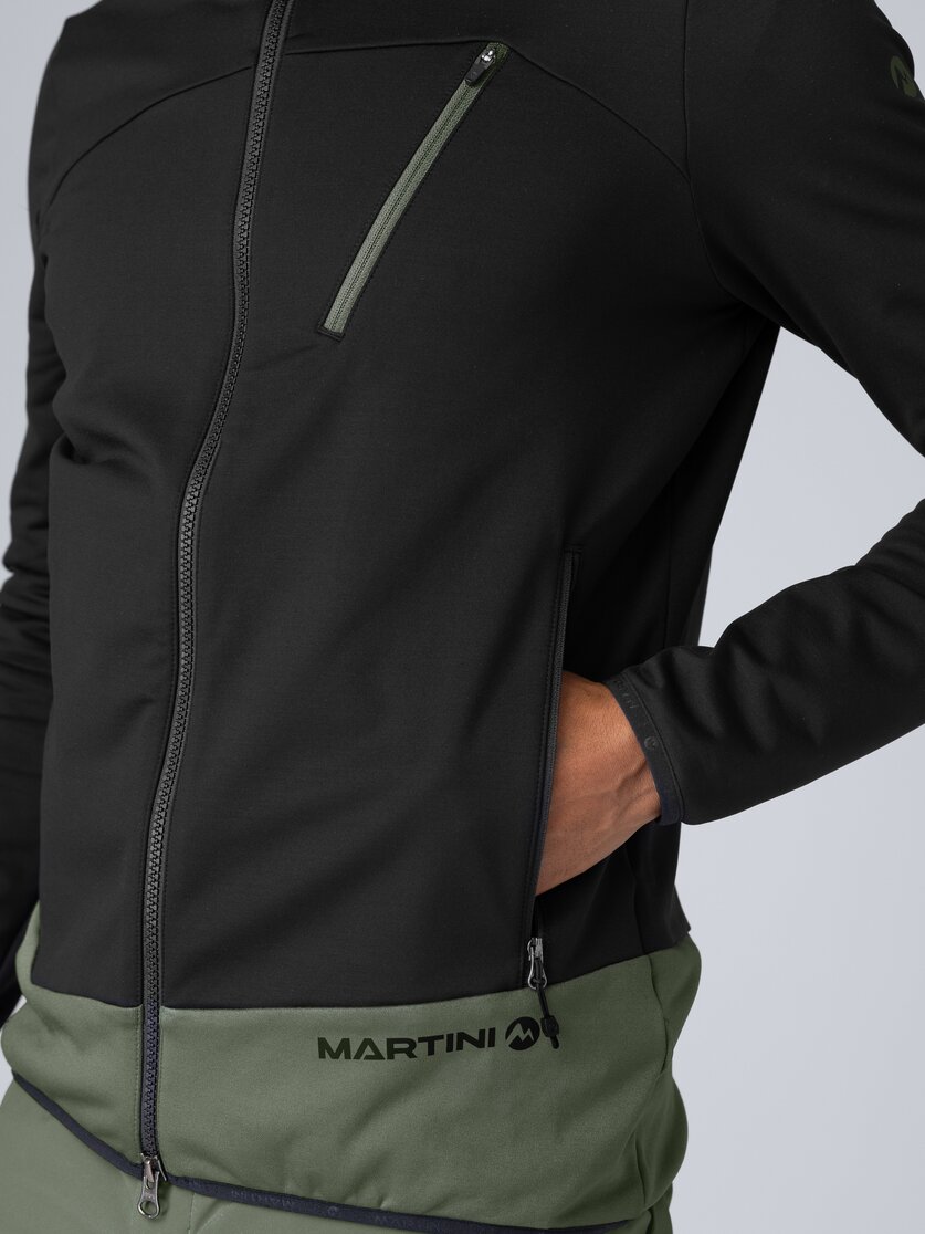 Martini Sportswear - Firstline Midlayer Jacket M - Midlayers in black-mosstone - Detail 1 - Men