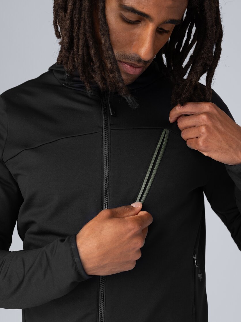 Martini Sportswear - Firstline Midlayer Jacket M - Midlayers in black-mosstone - Detail 2 - Men