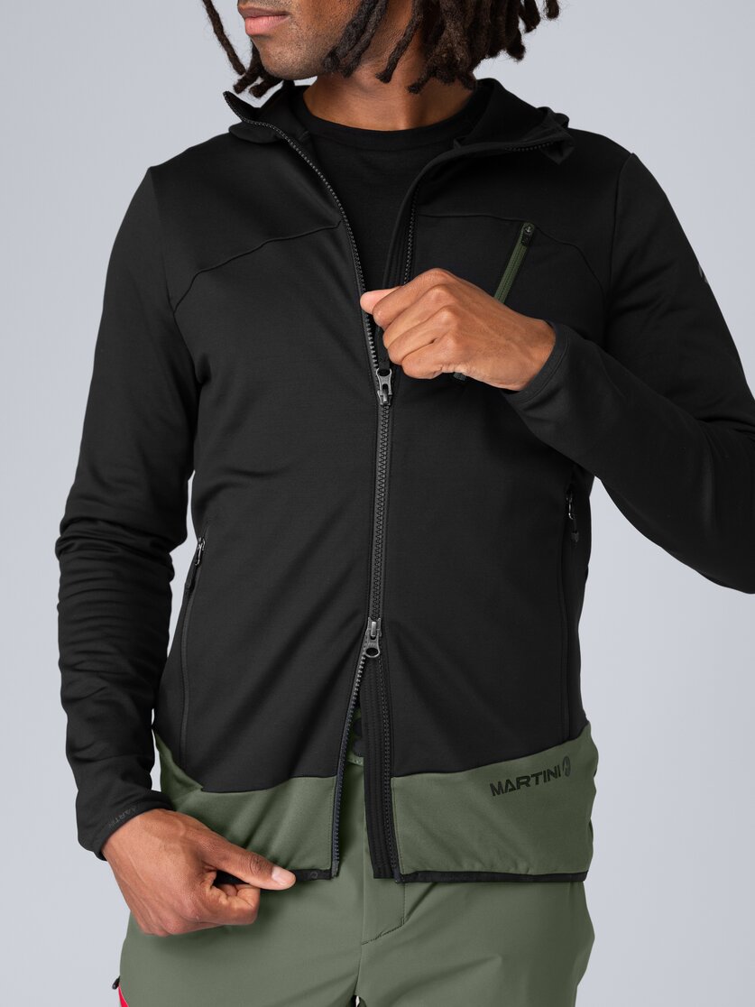 Martini Sportswear - Firstline Midlayer Jacket M - Midlayers in black-mosstone - Detail 3 - Men