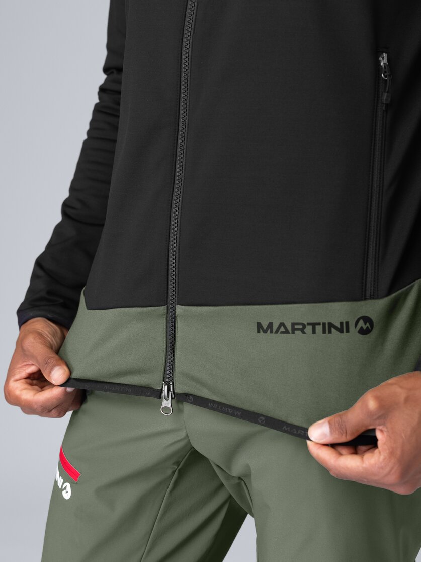 Martini Sportswear - Firstline Midlayer Jacket M - Midlayers in black-mosstone - Detail 5 - Men