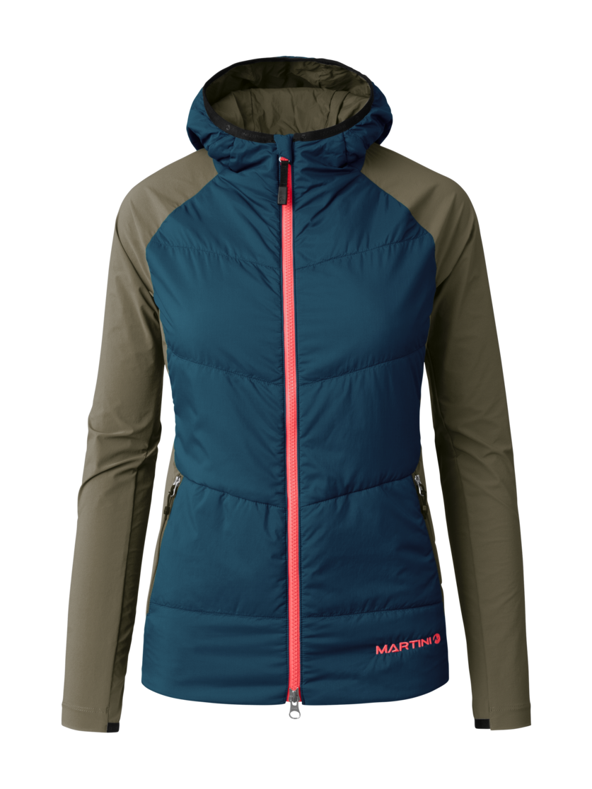 Martini Sportswear - Highventure Hybrid Jacket G-Loft® W - Giacche ibride in poseidon-moss - vista frontale - Donna
