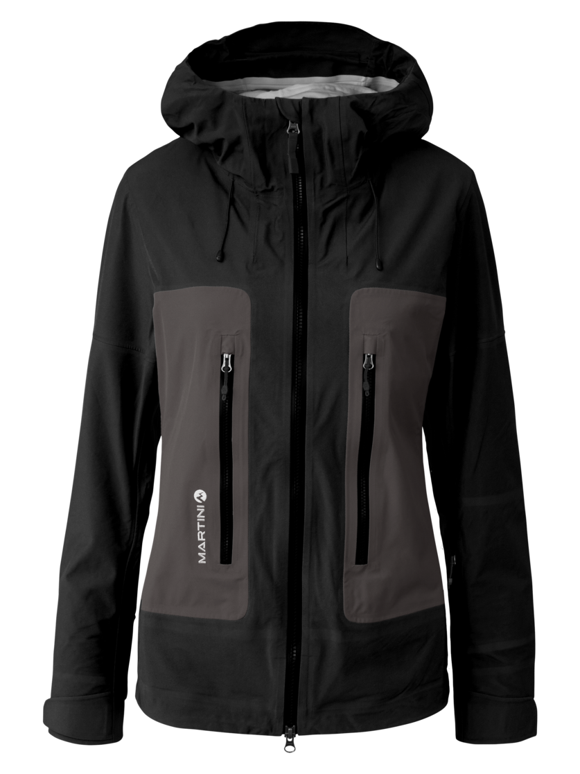 Martini Sportswear - Argon 3L Jacket W - Hardshell Jacken in black-steel - Vorderansicht - Damen