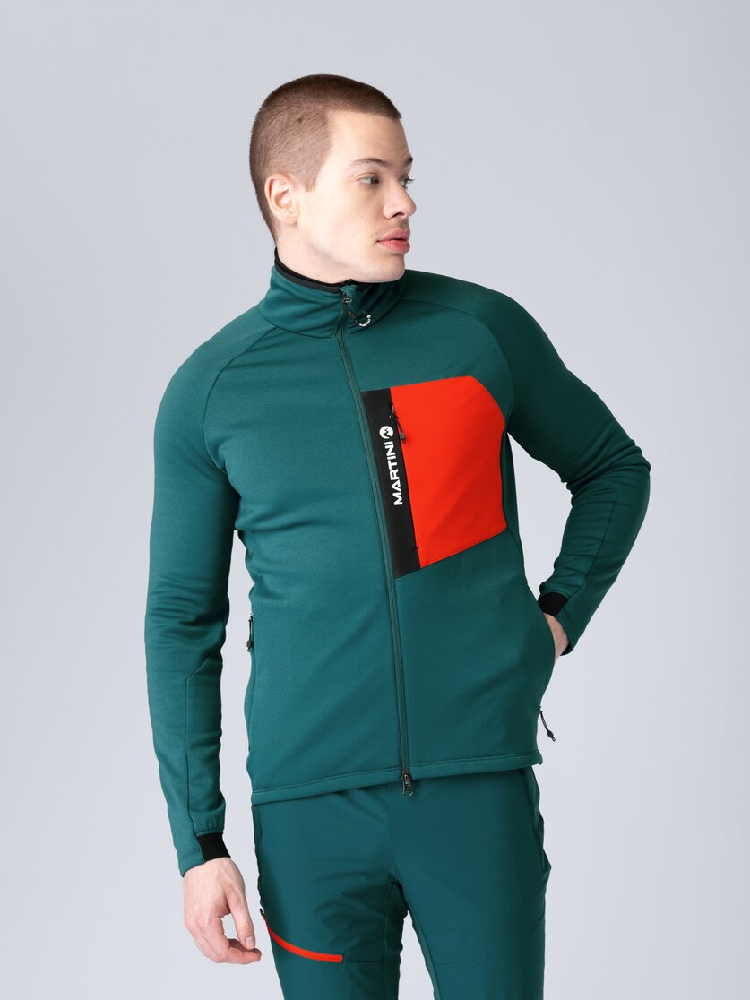 Martini Sportswear - Horizon Midlayer Jacket M - Pile in seaport-lava - vista frontale modello - Uomo