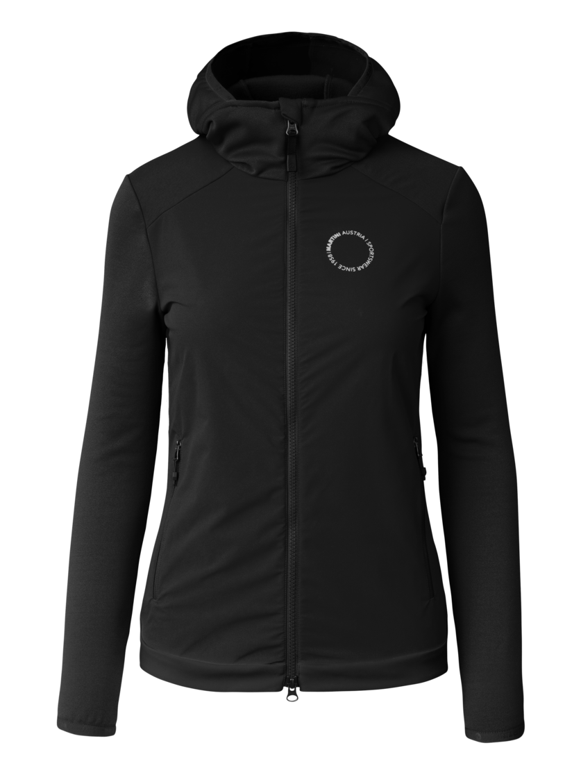 Martini Sportswear - Argon Hybrid Windbreaker Jacket W - Giacche ibride in black - vista frontale - Donna