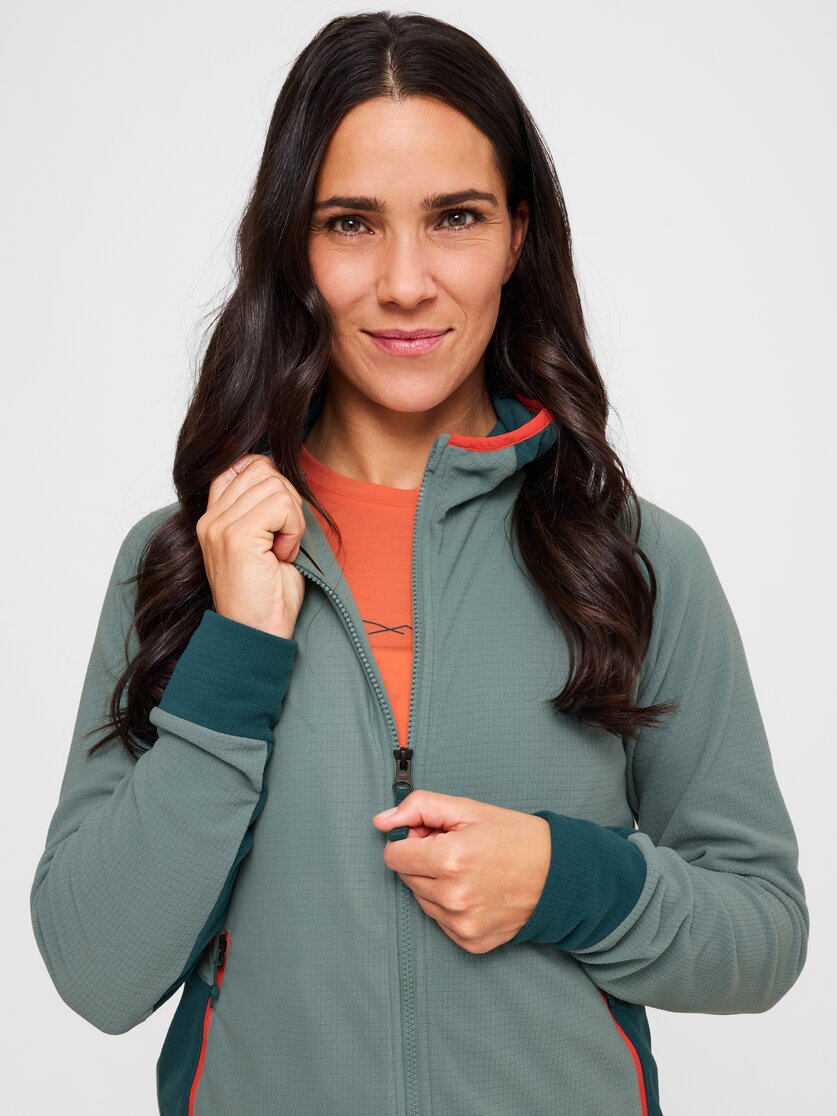Martini Sportswear - Highventure ML Hooded Jacket W - Strati intermedi in granite-black - Dettaglio 2 - Donna