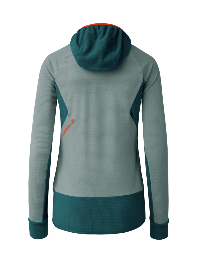 Martini Sportswear - Highventure ML Hooded Jacket W - Strati intermedi in misty blue-seaport - vista posteriore - Donna