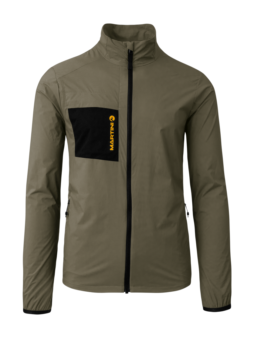 Martini Sportswear - Neverrest Windbreaker Jacket M - Windbreaker jackets in moss-curry - front view - Men