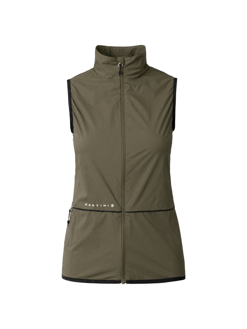 Martini Sportswear - Flowtrail Windbreaker Vest W - Westen in moss - Vorderansicht - Damen