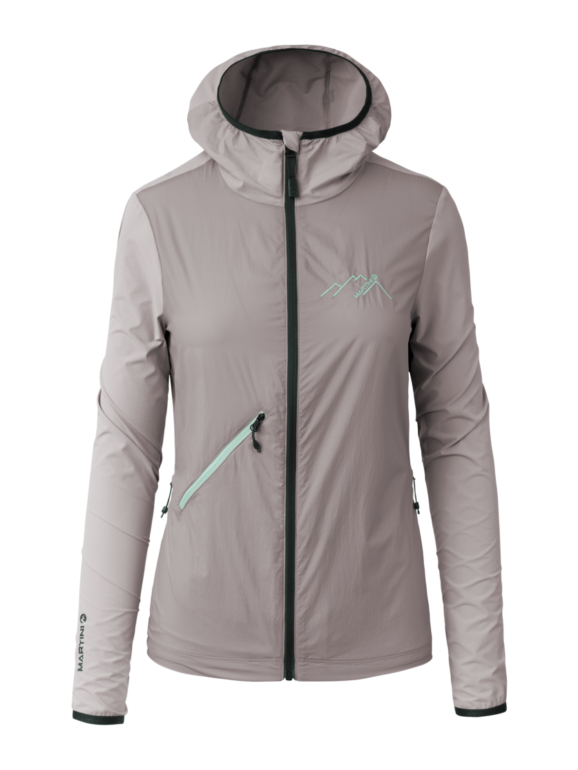 Martini Sportswear - Alpmate WB Hybrid Hooded Jacket W - Hybridjacken in ash - Vorderansicht - Damen