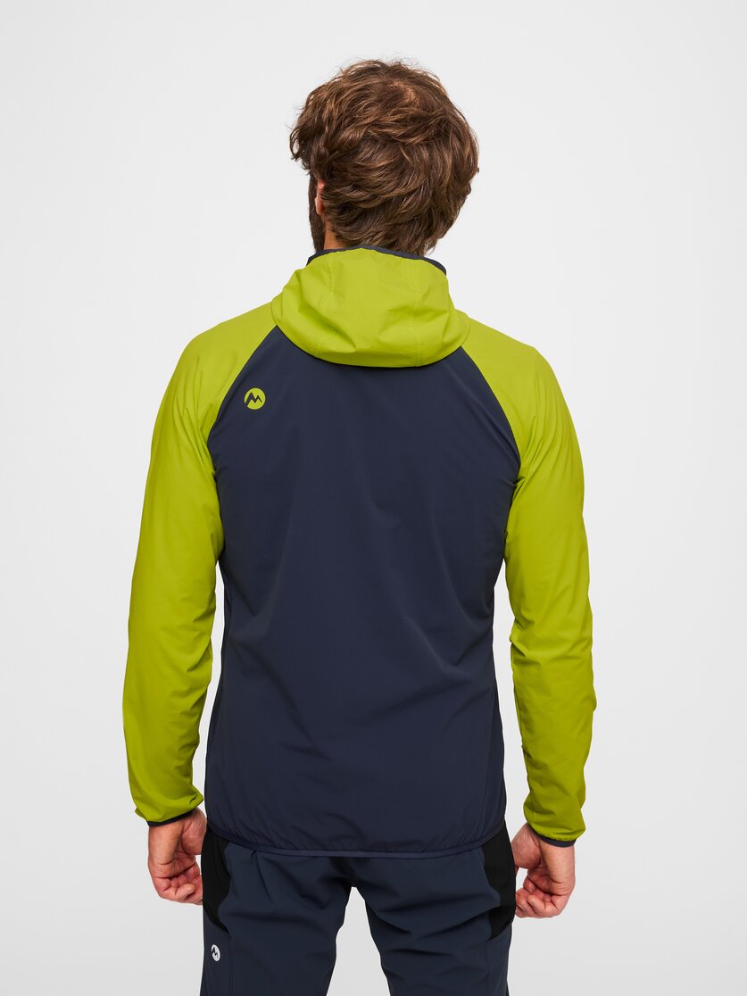 Martini Sportswear - Hillclimb WB Hybrid Hooded Jacket M - Hybridjacken in true navy-limeskin - Rückansicht Model - Herren