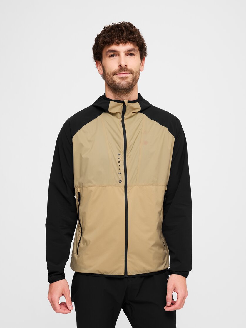 Martini Sportswear - Hillclimb WB Hybrid Hooded Jacket M - Hybridjacken in true navy-limeskin - Vorderansicht Model - Herren
