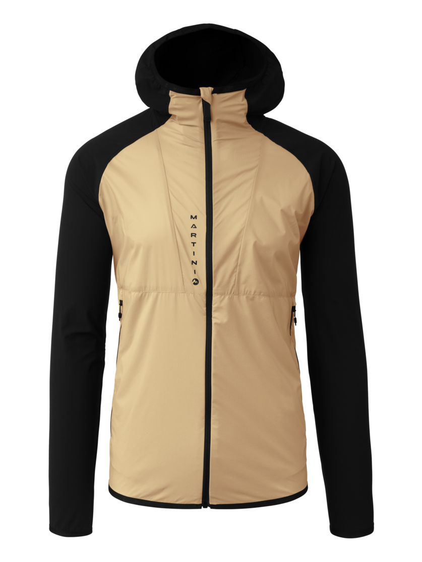 Martini Sportswear - Hillclimb WB Hybrid Hooded Jacket M - Hybridjacken in sandstone-black - Vorderansicht - Herren