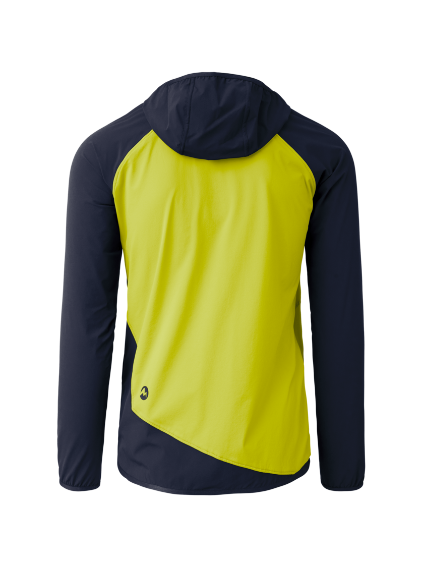 Martini Sportswear - Hillclimb ML Hooded Jacket M - Midlayers in true navy-limeskin - Rückansicht - Herren