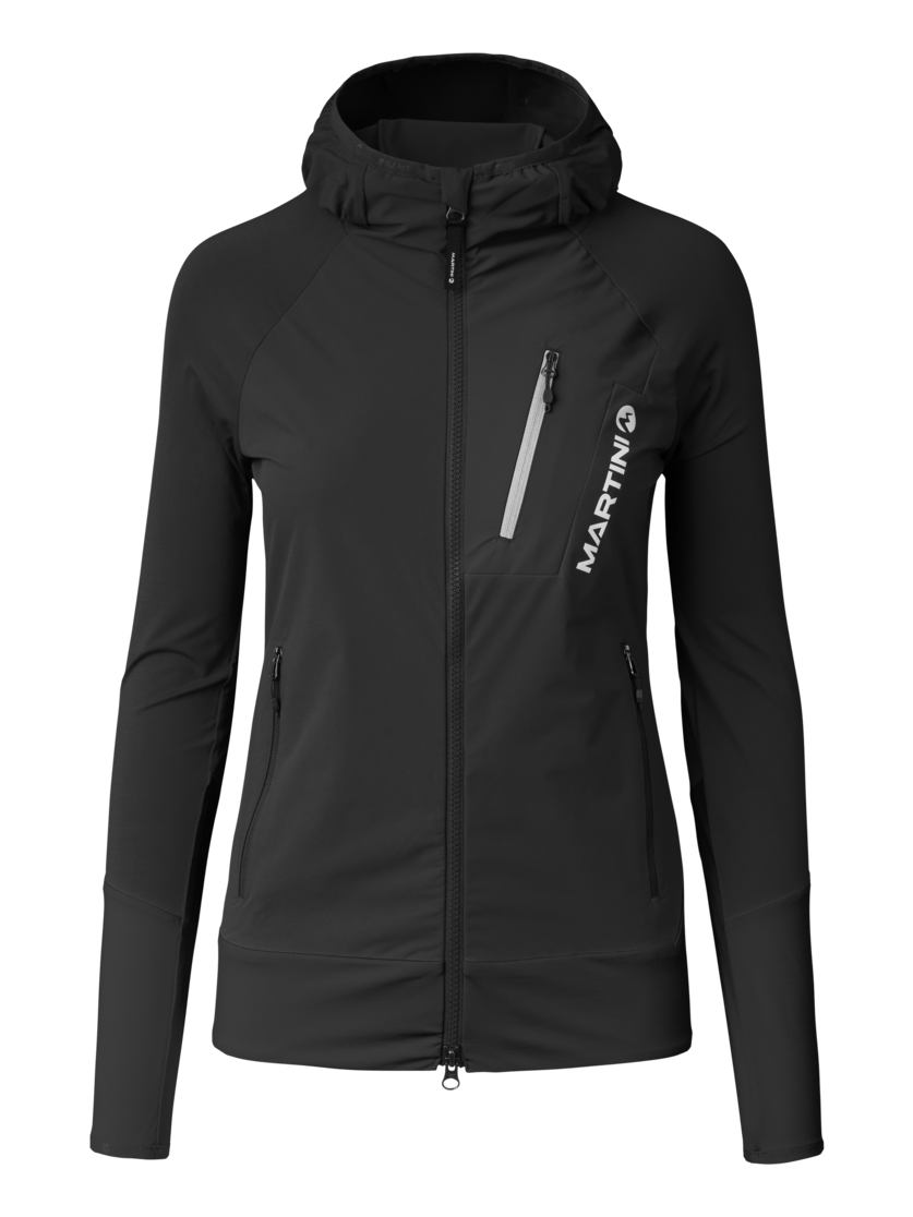 Martini Sportswear - Yalca Hybrid Windbreaker Jacket W - Giacche ibride in black - vista frontale - Donna