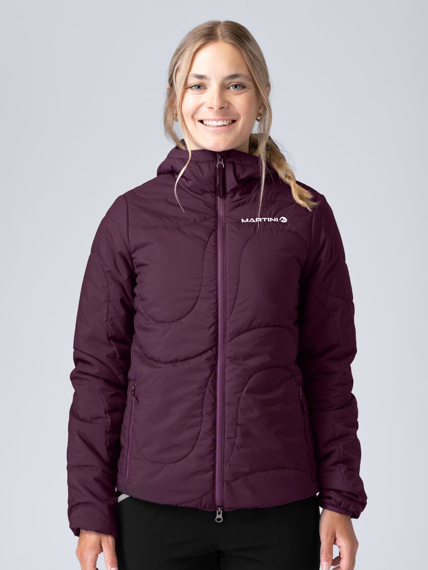 Martini Sportswear - Recharge Padded Jacket Primaloft® W - Giacche Primaloft e Gloft in mosstone - vista frontale modello - Donna