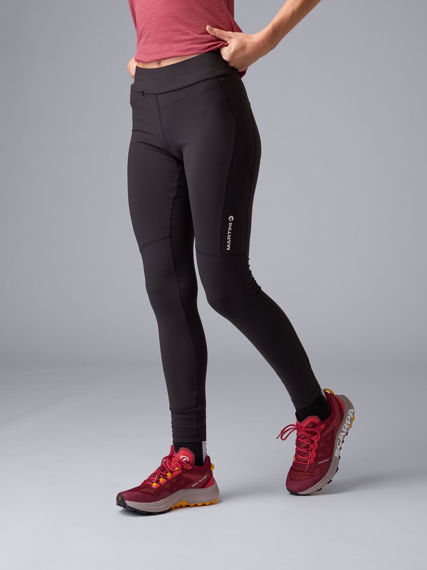 Martini Sportswear - Sunrise Tights W - Pantaloni lunghi in black - vista frontale modello - Donna