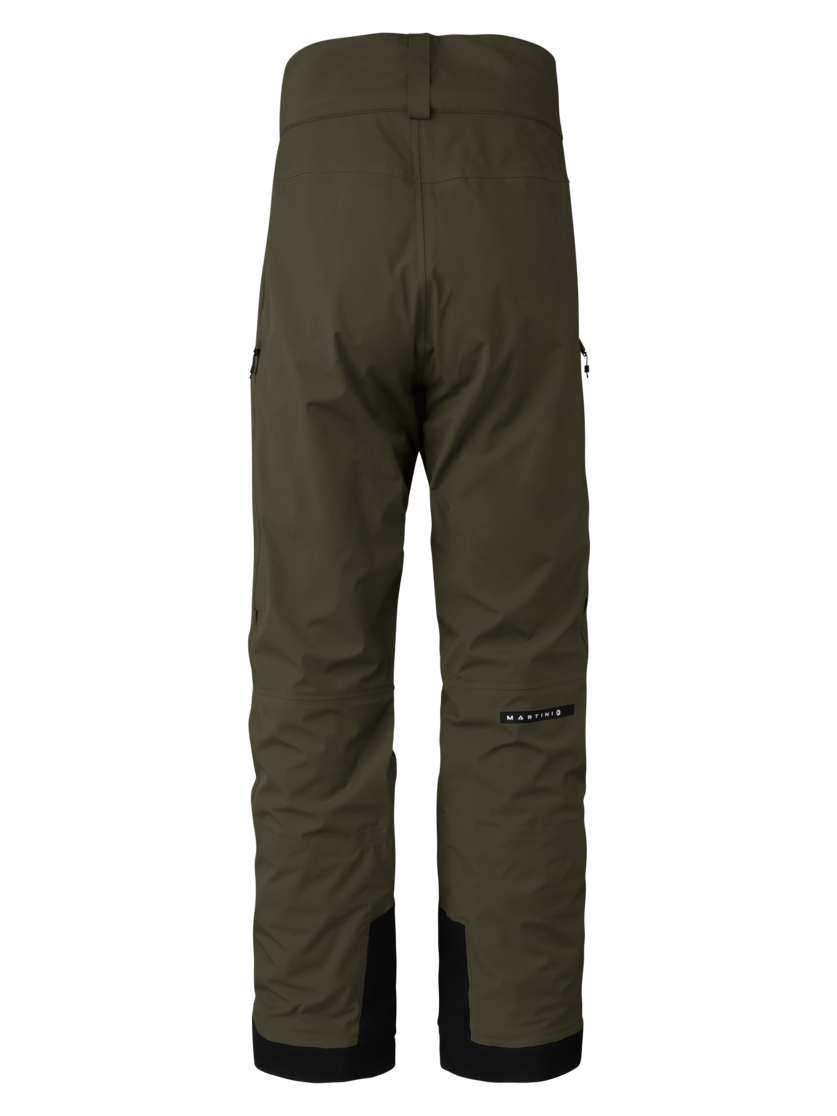 Martini Sportswear - Yalca 3L Pants M - Pantaloni hardshell in olive - vista posteriore - Uomo