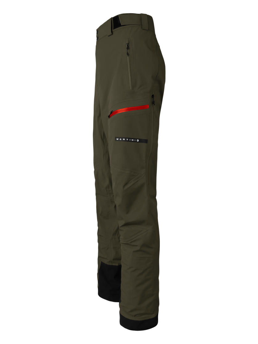 Martini Sportswear - Yalca 3L Pants M - Pantaloni hardshell in olive - vista laterale - Uomo