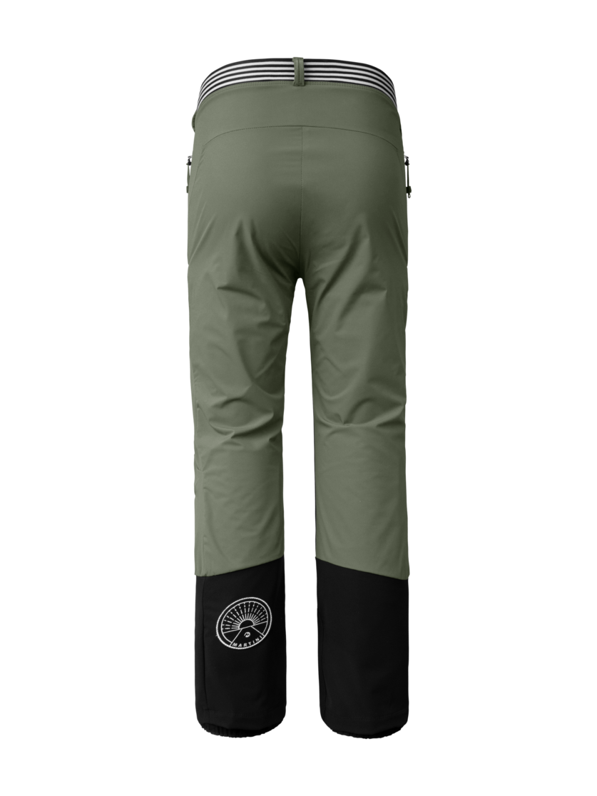 Martini Sportswear - Wildone Pants Kids - Long pants in mosstone-black - rear view - Kids