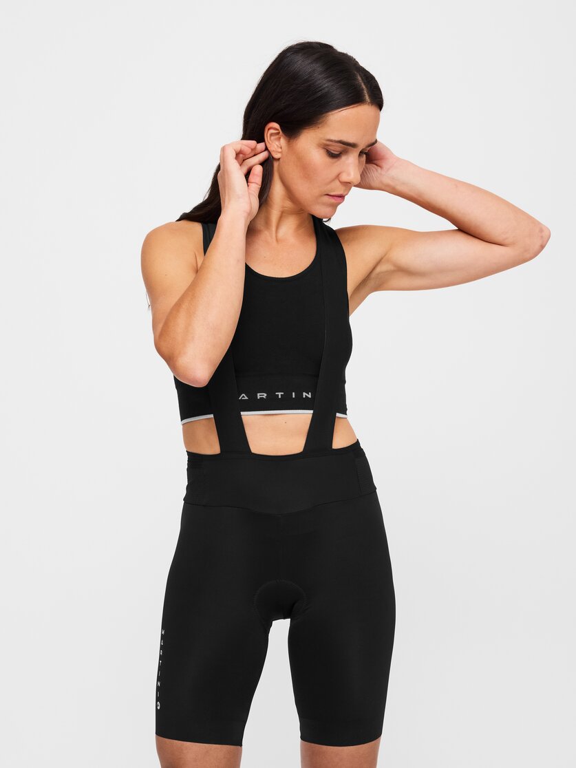 Martini Sportswear - Velox BIB W  - Kurze Hosen in black-white - Vorderansicht Model - Damen