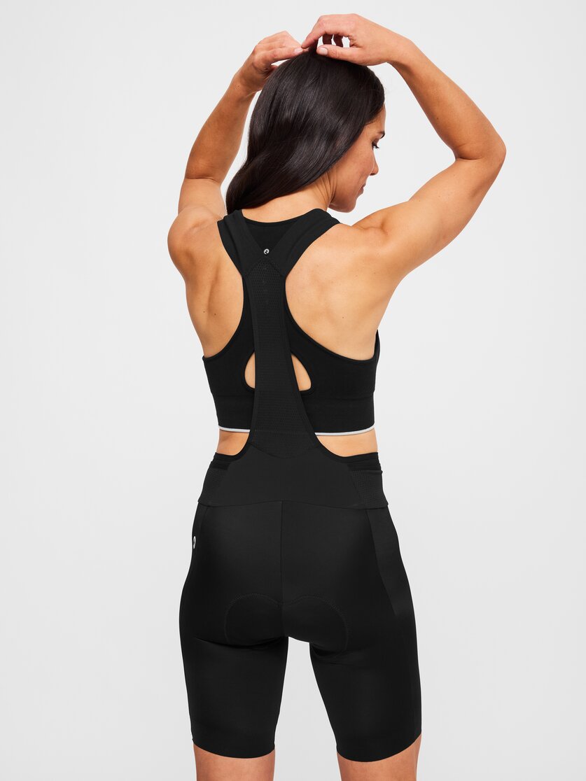 Martini Sportswear - Velox BIB W  - Kurze Hosen in black-white - Rückansicht Model - Damen