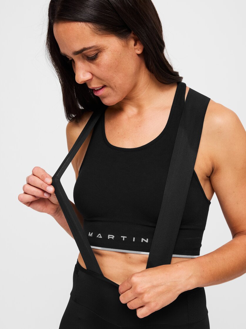 Martini Sportswear - Velox BIB W  - Kurze Hosen in black-white - Detail 4 - Damen