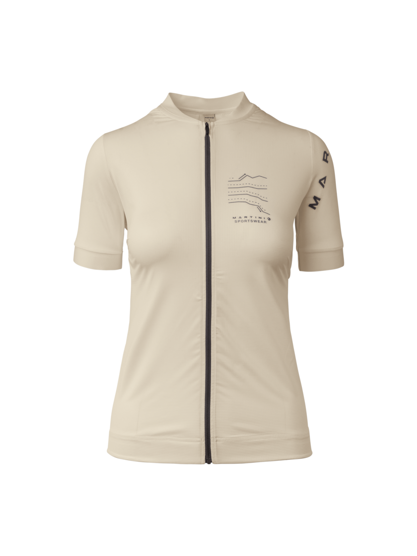 Martini Sportswear - Velox Road Bike Tricot W - T-Shirts in off white-granite - Vorderansicht - Damen