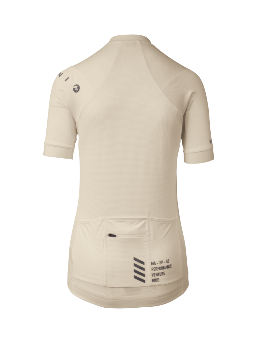 Martini Sportswear - Velox Road Bike Tricot W - T-Shirts in off white-granite - Rückansicht - Damen
